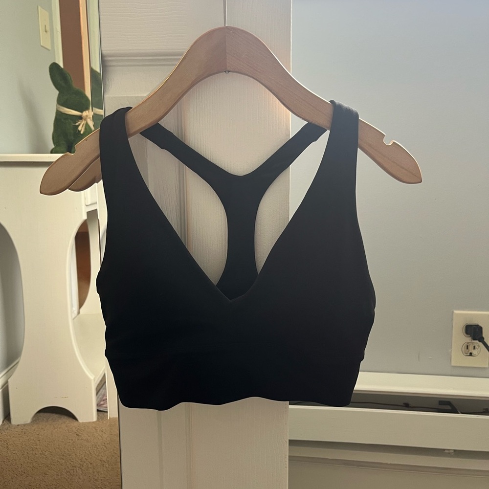 Athleta Black Racerback Sports Bra, XS